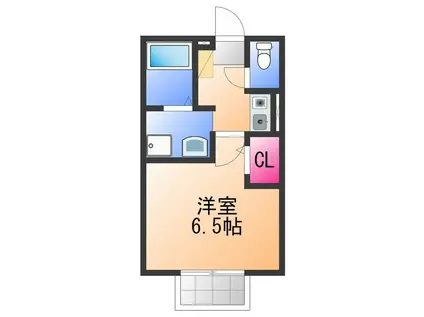 セジュールZIROZA A棟(1K/1階)の間取り写真