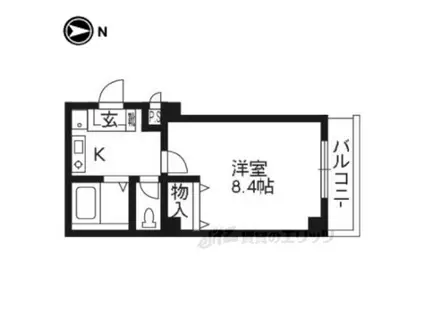 VIRGO北山(1K/2階)の間取り写真