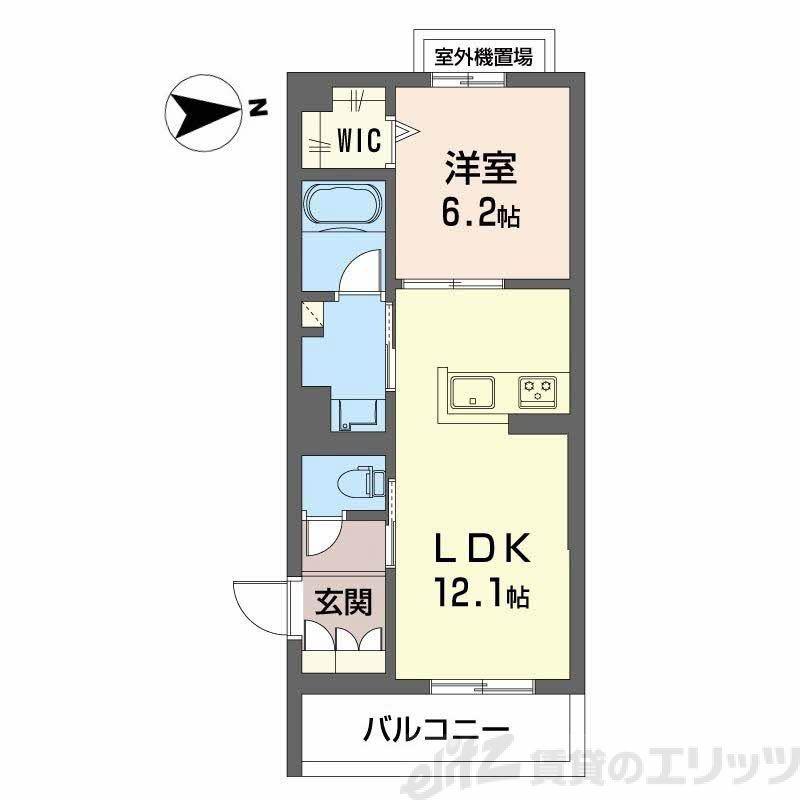 シャーメゾンエラブル 梅田北(1LDK/3階)の間取り写真