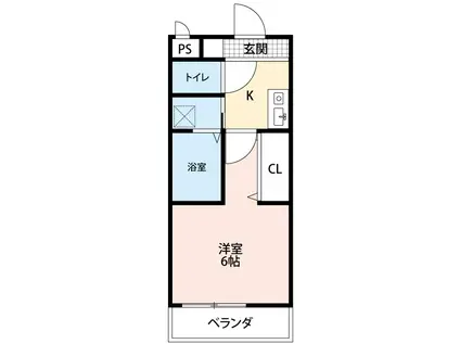 ゴリトンハウス(1K/2階)の間取り写真