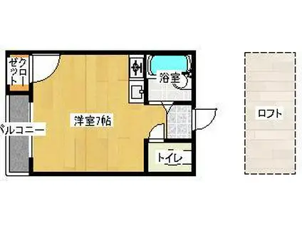 OM新室見(ワンルーム/2階)の間取り写真