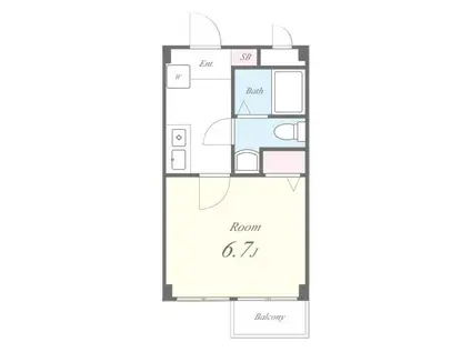 DELIGHT門真(1K/1階)の間取り写真