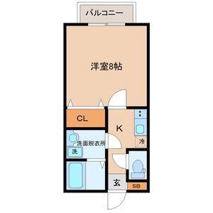 リムプラート南光台(1K/2階)の間取り写真