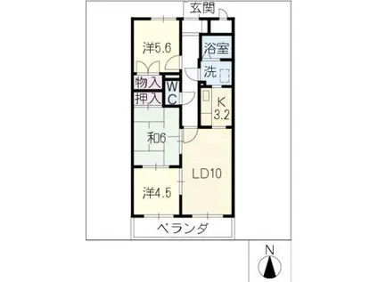 ノアコーワ(3LDK/5階)の間取り写真