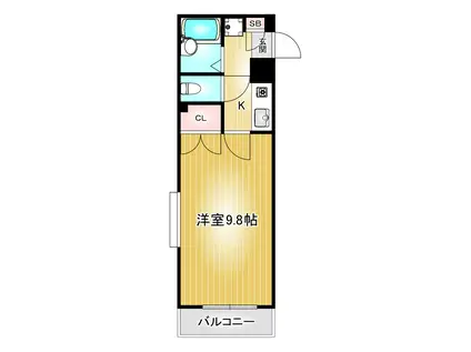 シティライフ池下(1K/4階)の間取り写真