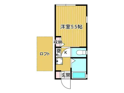 G・Aタウン星川(1K/2階)の間取り写真