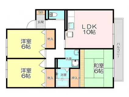 ローズヒップガーデン(3LDK/1階)の間取り写真