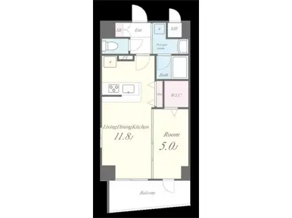 テ レジャンデール護国寺ウエスト(1LDK/8階)の間取り写真