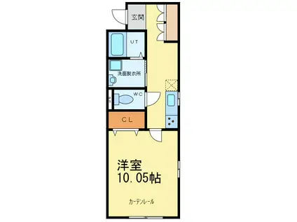 MARE イースト(1K/2階)の間取り写真