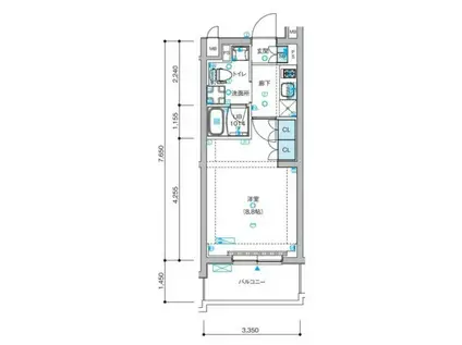 ガリシア蒲田サウス(1K/4階)の間取り写真