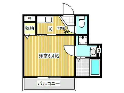 ダンドリオン(1K/1階)の間取り写真