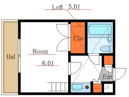 オリーブ(1K/1階)の間取り写真