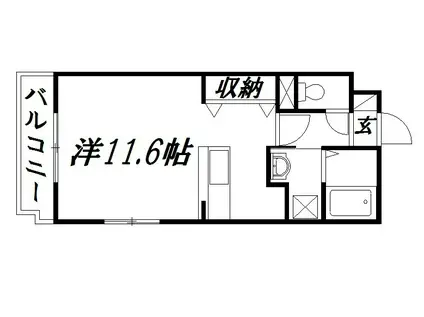 アドバンシティマルモ(ワンルーム/2階)の間取り写真