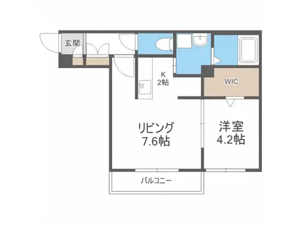 EXCEL澄川(1LDK/2階)の間取り写真