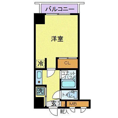 RENATO広瀬通(1K/5階)の間取り写真