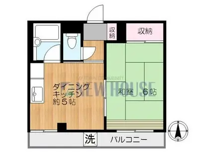 第2野口ビル(1DK/3階)の間取り写真