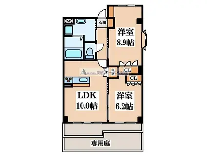 ガーデンハイム(2LDK/1階)の間取り写真