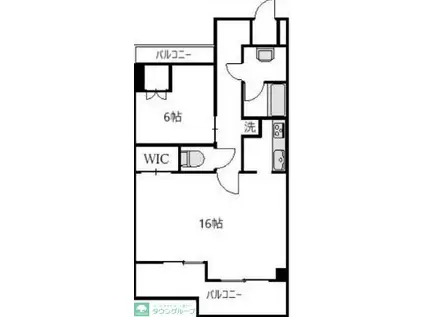 インペリアル東久留米D棟 D(1LDK/3階)の間取り写真