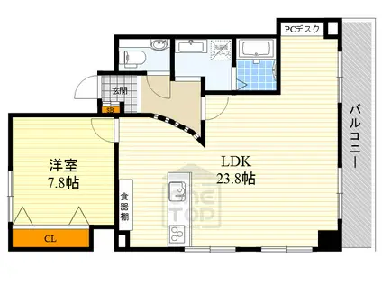 ヴィラセンチュリー1号館(1LDK/1階)の間取り写真