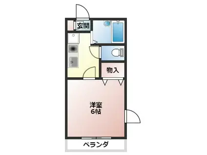 エクレール(1K/2階)の間取り写真