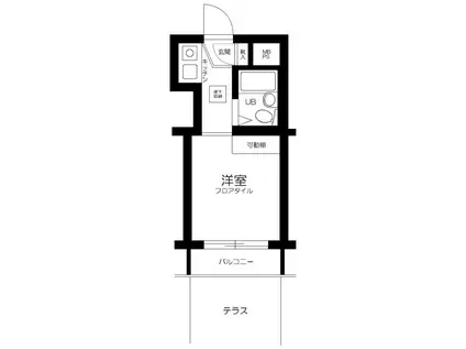 スカイコート千歳烏山II(ワンルーム/2階)の間取り写真