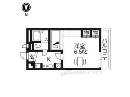レオパレス PARCSIDE(1K/2階)の間取り写真