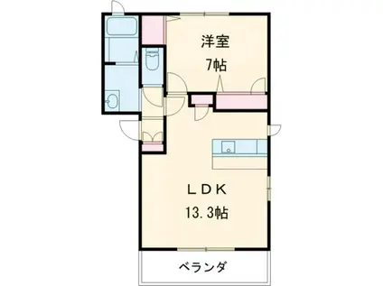 アン・エチュード(1LDK/3階)の間取り写真