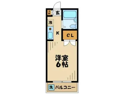 コートニュータウン(1K/2階)の間取り写真