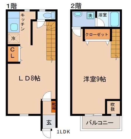 BEANS HOUSE(1LDK/1階)の間取り写真