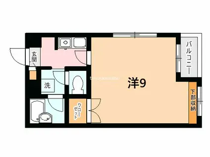 瀬戸マンション(1K/4階)の間取り写真