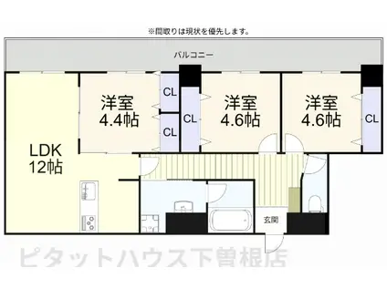 AMAZING HEART(3LDK/2階)の間取り写真