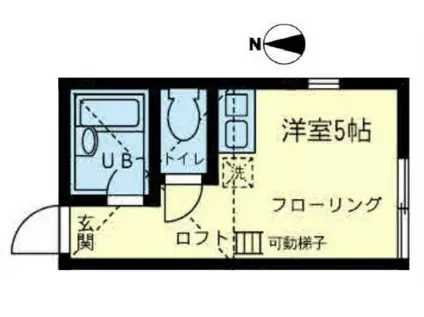 ユナイト天王町コニーホーキンス(ワンルーム/2階)の間取り写真