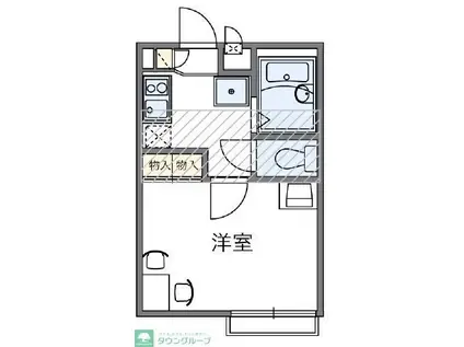 レオパレスフルール(1K/2階)の間取り写真