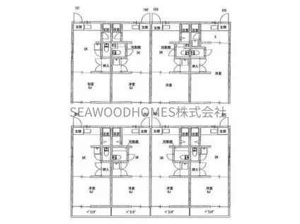 ダイヤモンドヒルズ横浜能見台(1DK/2階)の間取り写真