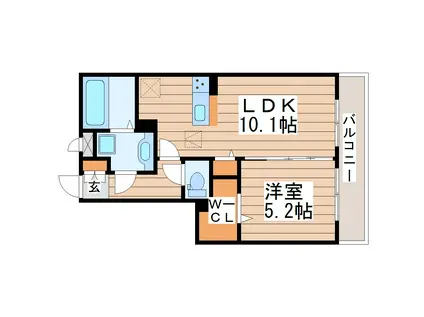 D-ROOM LEMON(1LDK/1階)の間取り写真