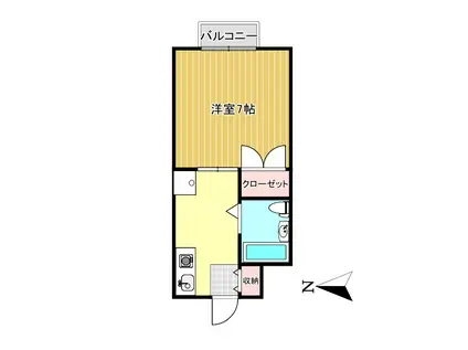 メゾニティセリエ(1K/1階)の間取り写真