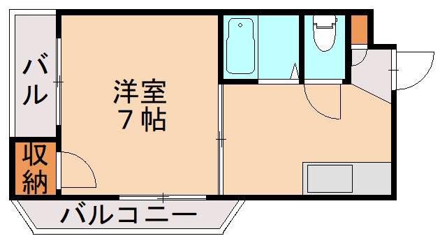 アーバン和白丘(1K/3階)の間取り写真