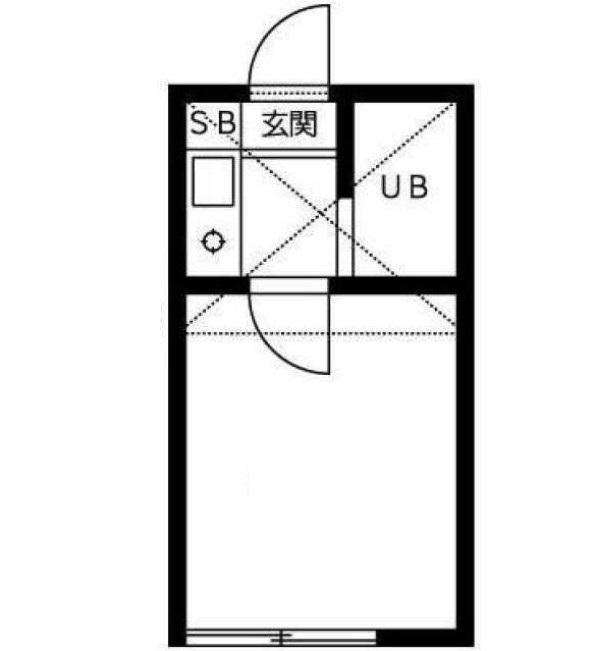 第7紀州ハイツ(1K/2階)の間取り写真