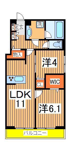 D-KUUTIO(2LDK/2階)の間取り写真