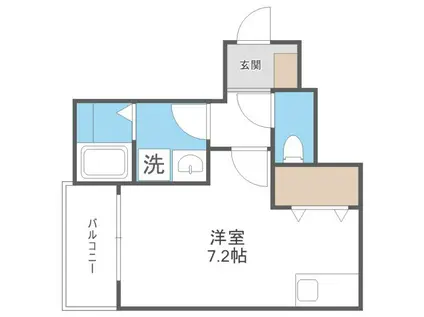 フォレスト光町(ワンルーム/1階)の間取り写真