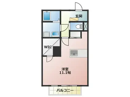 メゾンドスリーゼ(ワンルーム/1階)の間取り写真