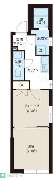 レピュア池袋本町レジデンスウエスト(1DK/3階)の間取り写真