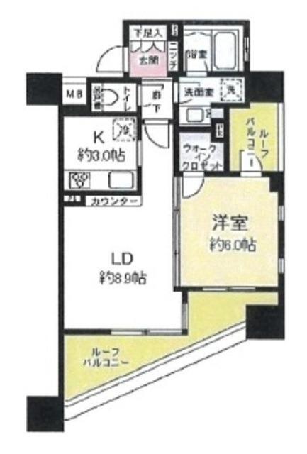 クレヴィア新大塚(1LDK/4階)の間取り写真