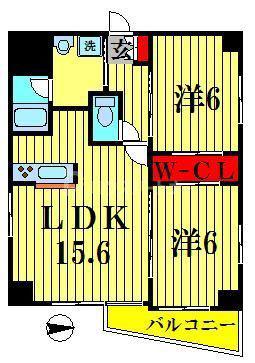 LA PRIMA GRANDE(2LDK/6階)の間取り写真