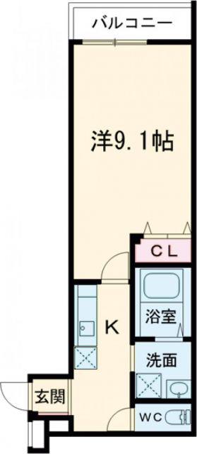 フジパレス西湊II番館(1K/1階)の間取り写真