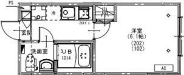 KEIAI RESIDENCE 西所沢III(1K/2階)の間取り写真