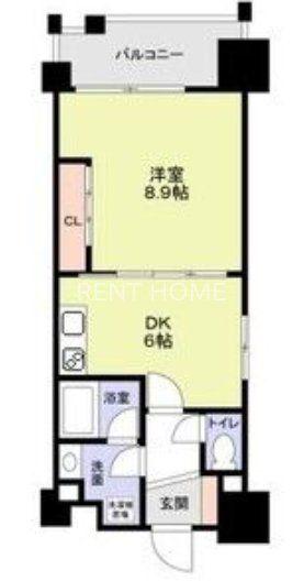 布施ハイライン(1DK/7階)の間取り写真