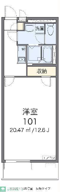 レオネクスト友(1K/2階)の間取り写真