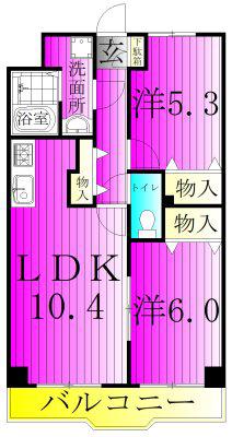 VIRTUD ORGULLOヴィルトゥーオルグージョ(2LDK/3階)の間取り写真