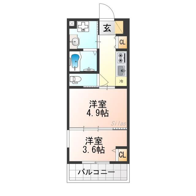 MJC京都ESTRUTH(2K/2階)の間取り写真